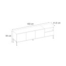 Έπιπλο τηλεόρασης Cailin Megapap χρώμα sandstone - sepet oak 180x41,8x55εκ.