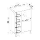 Μπουφές Colia Megapap χρώμα sepet oak 85x44x120,4εκ.