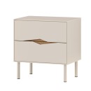 Κομοδίνο Marquise Megapap χρώμα sandstone 50x35x52,3εκ.