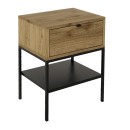 Κομοδίνο Melis Megapap χρώμα καρυδί Ud 45x35x56,4εκ.