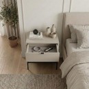 Κομοδίνο Melis Megapap χρώμα sandstone 45x35x56,4εκ.