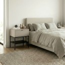 Κομοδίνο Melis Megapap χρώμα sandstone 45x35x56,4εκ.