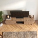 Έπιπλο τηλεόρασης Doro Megapap χρώμα sepet oak 150x34x41εκ.