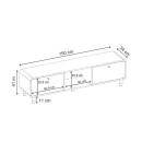 Έπιπλο τηλεόρασης Doro Megapap χρώμα sepet oak 150x34x41εκ.