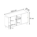 Μπουφές Doro Megapap χρώμα sepet oak 150,2x39x81εκ.
