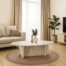 Τραπεζάκι σαλονιού Ravey Megapap χρώμα travertine 120x60x39,8εκ.