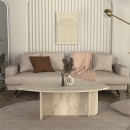 Τραπεζάκι σαλονιού Ravey Megapap χρώμα travertine 120x60x39,8εκ.
