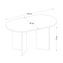 Τραπέζι Cortado Megapap χρώμα sapphire oak 138x80x75εκ.
