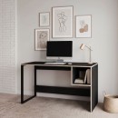 Γραφείο εργασίας Cubo Megapap χρώμα black wood 110x50x75εκ.