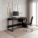 Γραφείο εργασίας Cubo Megapap χρώμα black wood 110x50x75εκ.