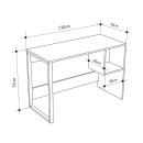 Γραφείο εργασίας Cubo Megapap χρώμα black wood 110x50x75εκ.