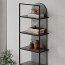 Βιβλιοθήκη Archy Megapap χρώμα γκρι ρετρό 53x31,7x180εκ.