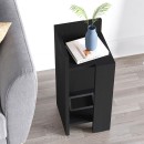 Κομοδίνο Elos Megapap αριστερό χρώμα black wood 25x27x60εκ.
