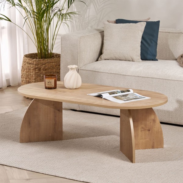 Τραπεζάκι σαλονιού Melina Megapap χρώμα sapphire oak 120x60x40εκ.