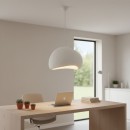 Φωτιστικό οροφής Nua Megapap E27 fiberglass μονόφωτο χρώμα λευκό 40x38x120εκ.