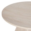 Τραπέζι Virela Megapap χρώμα travertine Ø120x75εκ.