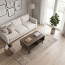 Τραπεζάκι σαλονιού Don Megapap χρώμα καρυδί 90x55x44εκ.