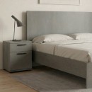 Κρεβάτι Troy Megapap χρώμα γκρι σκυροδέματος 150x200εκ.