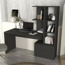 Γραφείο εργασίας Mantra Megapap χρώμα ανθρακί 155x60x152εκ.
