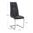 Σετ τραπεζαρία 5τμχ Darlen - Vela Megapap χρώμα καρυδί - μαύρο 125x72x74εκ.