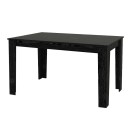 Σετ τραπεζαρία 5τμχ Darlen - Nova Megapap χρώμα sencron black - λευκό 125x72x74εκ.