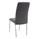 Σετ τραπεζαρία 5τμχ Darlen - Alma Megapap χρώμα sencron black - γκρι 125x72x74εκ.