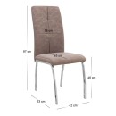 Σετ τραπεζαρία 5τμχ Darlen - Alma Megapap χρώμα sencron black - μπεζ 125x72x74εκ.