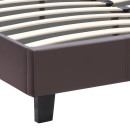 Κρεβάτι Sissy Megapap από τεχνόδερμα χρώμα καφέ 160x200εκ.