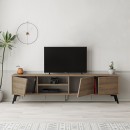 Έπιπλο τηλεόρασης Fiona Megapap χρώμα ανοιχτό καρυδί 180x35,6x48εκ.