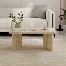 Τραπεζάκι σαλονιού Sam Megapap χρώμα travertine 100x60x41,8εκ.