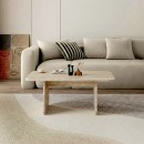 Τραπεζάκι σαλονιού Pietra Megapap χρώμα travertine 100x60x41,8εκ.