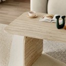 Τραπεζάκι σαλονιού Pietra Megapap χρώμα travertine 100x60x41,8εκ.