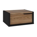 Κομοδίνο επιτοίχιο Eco Megapap χρώμα black wood - καρυδί Ud 40x33x18,5εκ.