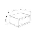 Κομοδίνο επιτοίχιο Eco Megapap χρώμα black wood - καρυδί Ud 40x33x18,5εκ.