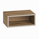 Κομοδίνο επιτοίχιο Brik Megapap με LED χρώμα καρυδί Ud - sandstone 45x30x18εκ.