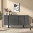 Μπουφές Orontes Megapap χρώμα ανθρακί 160x35,2x80εκ.