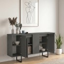 Μπουφές Orontes Megapap χρώμα ανθρακί 160x35,2x80εκ.