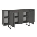 Μπουφές Orontes Megapap χρώμα ανθρακί 160x35,2x80εκ.