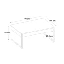 Τραπεζάκι σαλονιού Orontes Megapap χρώμα ανθρακί 90x59,6x40εκ.