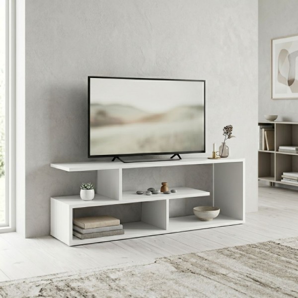 Έπιπλο τηλεόρασης Forever Megapap χρώμα λευκό 120x30x40cm.