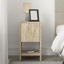 Κομοδίνο Ema Megapap χρώμα travertine 30x30x55εκ.