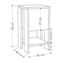 Κομοδίνο Ema Megapap χρώμα travertine 30x30x55εκ.
