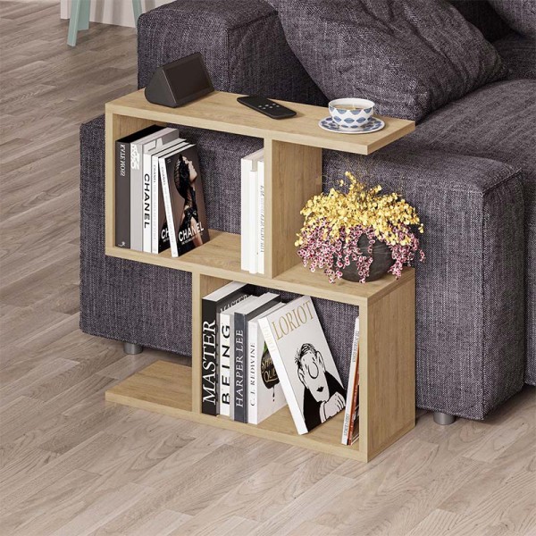 Τραπεζάκι βοηθητικό Homemania Megapap χρώμα sapphire oak 60x20x60εκ.