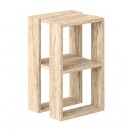 Κομοδίνο - Τραπεζάκι βοηθητικό Lonie Megapap χρώμα travertine 34x30x55εκ.