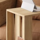 Τραπεζάκι βοηθητικό Edi Megapap χρώμα sapphire oak 37x45x60εκ.