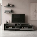 Έπιπλο τηλεόρασης Gara Megapap χρώμα ανθρακί 180x29,8x42εκ.