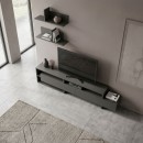 Έπιπλο τηλεόρασης Gara Megapap χρώμα ανθρακί 180x29,8x42εκ.