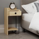 Κομοδίνο Sirius Megapap αριστερό χρώμα sapphire oak 32x30x61εκ.