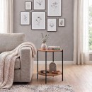 Τραπεζάκι βοηθητικό Argento Megapap χρώμα pine oak 43x43x60εκ.