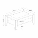 Τραπεζάκι σαλονιού Madura Megapap χρώμα sapphire oak 90x60x40εκ.